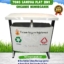 tempat sampah plat 2in1, tong sampah besi 2in1, tong sampah